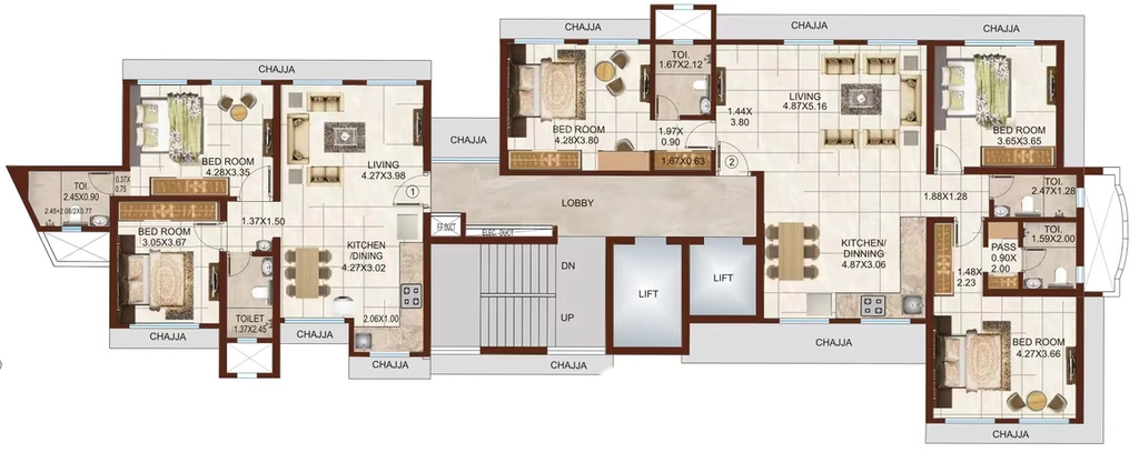 Floor Plan of Royal Pearl in Malad West, Mumbai - Image 336596