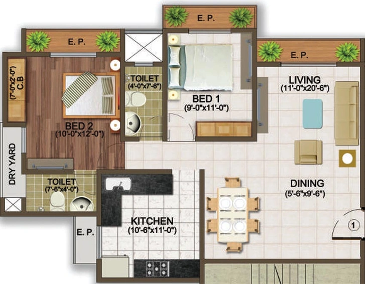 2 BHK Flat in Nandivardhan Aradia in Thane West, Thane - Image 842295