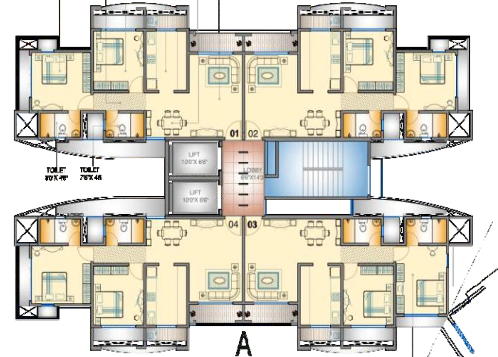 Floor Plan of Satellite Royale in Goregaon East, Mumbai - Image 335148
