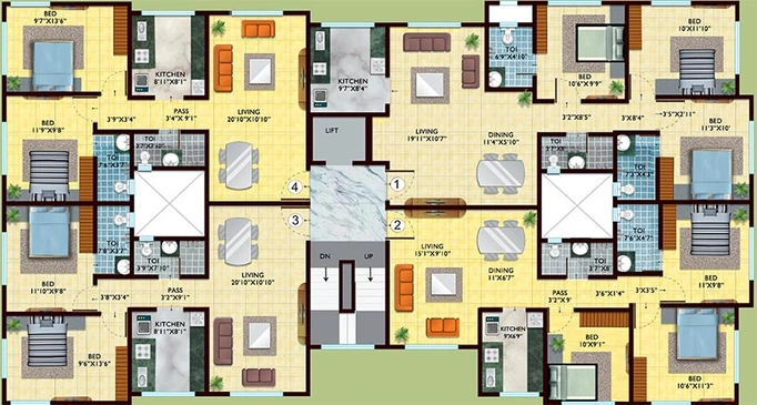 Floor Plan of Dipti Vishvaprem in Jogeshwari West, Mumbai - Image 249820