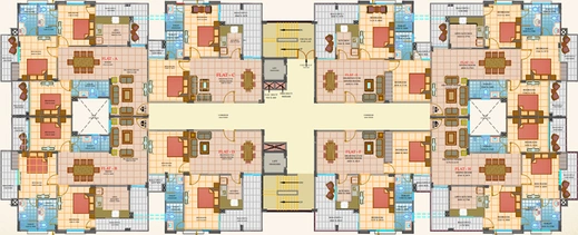 Floor Plan of Levana Gopal Tirath Apartments in Indira Nagar, Lucknow - Image 247936