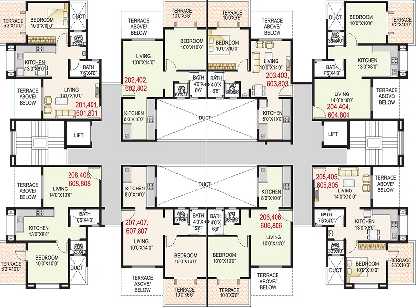 Floor Plan of GK Palacio in Moshi, Pune - Image 346823