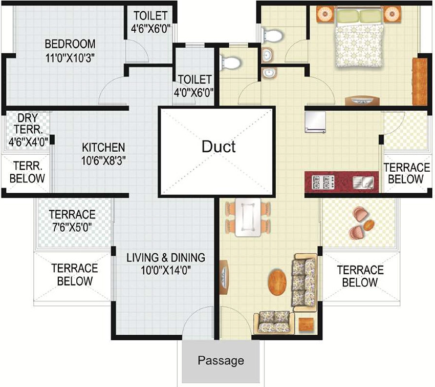 Floor Plan of GK Arise in Punawale, Pune - Image 346758