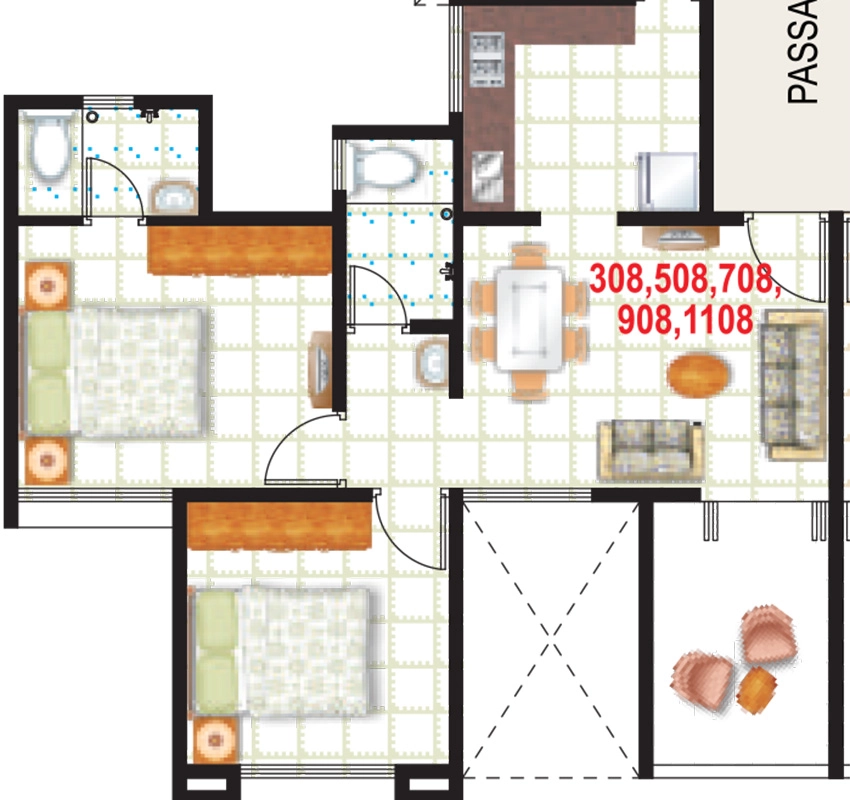 2 BHK Flat in GK Atlanta 3 in Wakad, Pune - Image 887138