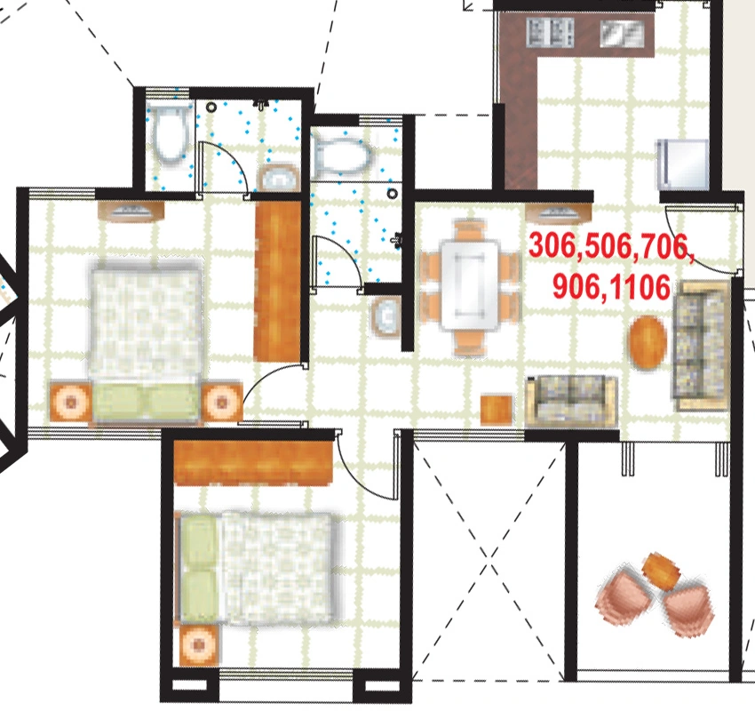 2 BHK Flat in GK Atlanta 3 in Wakad, Pune - Image 887139
