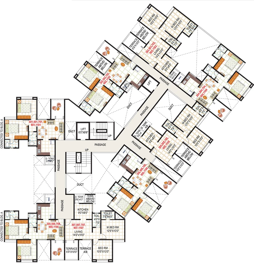 Floor Plan of GK Atlanta 3 in Wakad, Pune - Image 346778