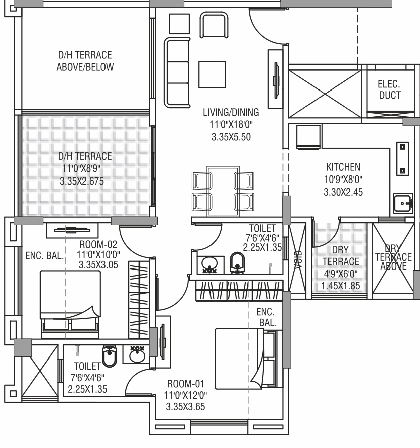 2 BHK Flat in Adi Horizons Phase 2 in Wakad, Pune - Image 887767