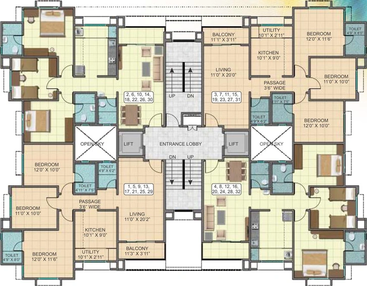 Floor Plan of Dwarka Phase 1 - Dwarka Township in Mahalunge, Pune - Image 121592