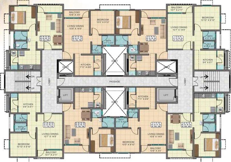Floor Plan of Dwarka Phase 3 - Dwarka Township in Mahalunge, Pune - Image 121573