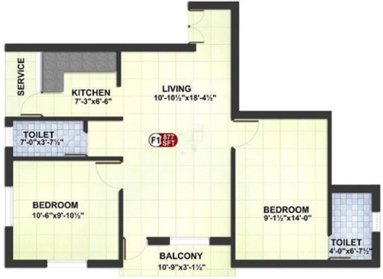 2 BHK Flat in ATH Star Paradise in Pammal, Chennai - Image 837461