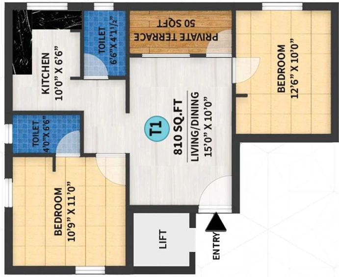 2 BHK Flat in ATH Empire in Pammal, Chennai - Image 837462
