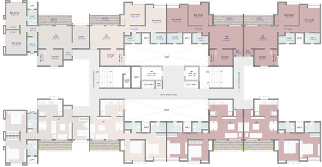 Floor Plan of Siddhi Codename Parivaar in Moshi, Pune - Image 125843