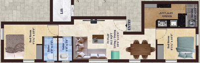 2 BHK Flat in ATH Madrid in Pammal, Chennai - Image 837474