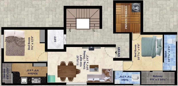 2 BHK Flat in ATH Madrid in Pammal, Chennai - Image 837476