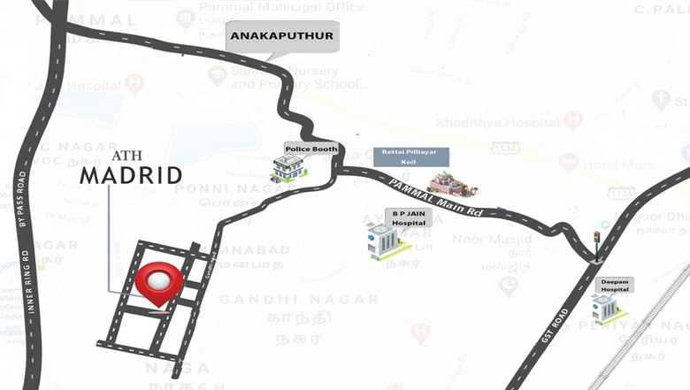 Location of ATH Madrid in Pammal, Chennai - Image 235900