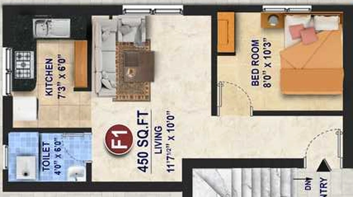 1 BHK Flat in ATH Sigma in Pammal, Chennai - Image 837487