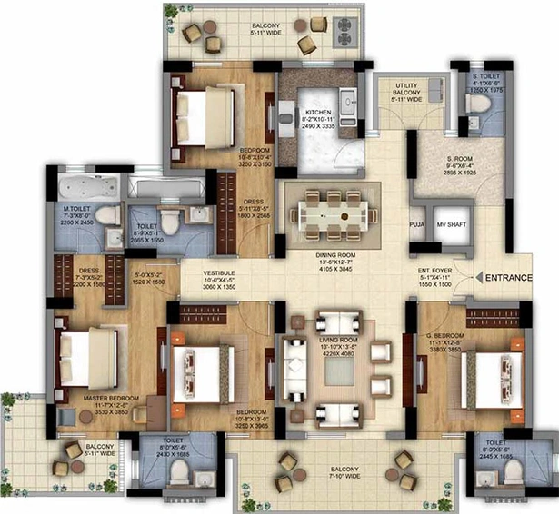 4 BHK Flat in DLF Ultima Phase 2 in Sector 81, Gurgaon - Image 837675