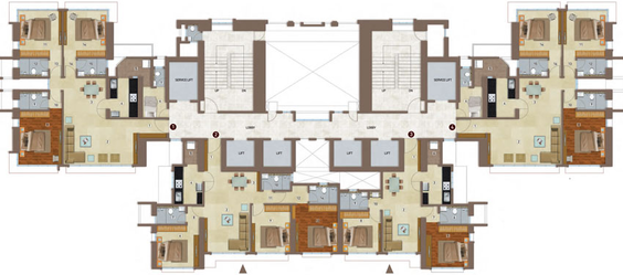 Floor Plan of Celestia Spaces in Sewri West, Mumbai - Image 33196