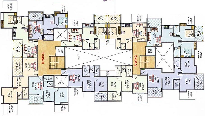 Floor Plan of Vishal Nagari in Pimpri Chinchwad, Pune - Image 346004