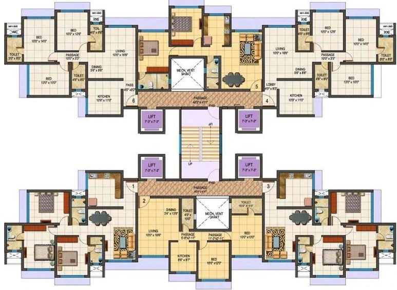 Floor Plan of Romell Umiya Grandeur in Goregaon East, Mumbai - Image 124595
