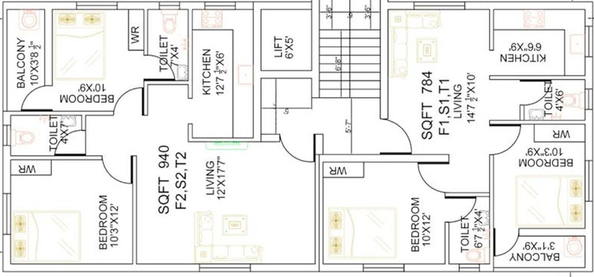 Floor Plan of Sri Royal Family in Kundrathur, Chennai - Image 244926