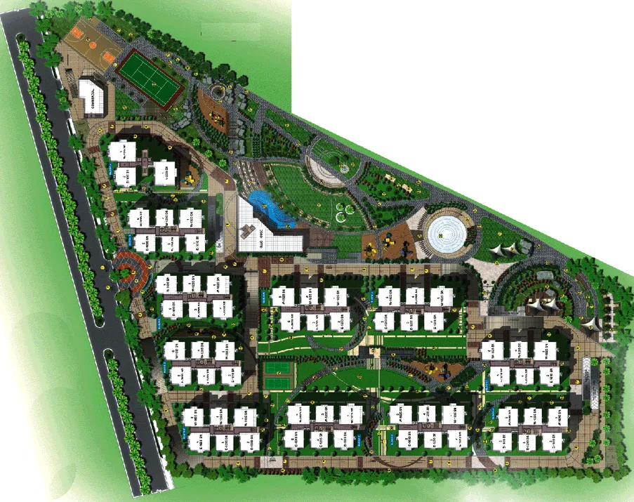 Master Plan of Aparna Hill Park Lake Breeze in Miyapur, Hyderabad - Image 125901