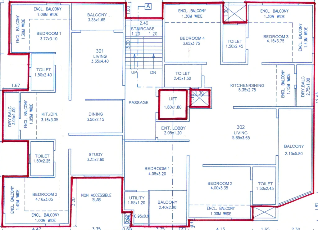 Floor Plan of Gangotree Ganeshdeep in Kothrud, Pune - Image 347603