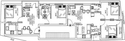 Floor Plan of Sri Manishaa Aditya Apartment in Pozhichalur, Chennai - Image 245275