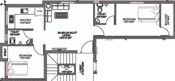 2 BHK Flat in Sri Manishaa Rishikesh in Pozhichalur, Chennai - Image 842719