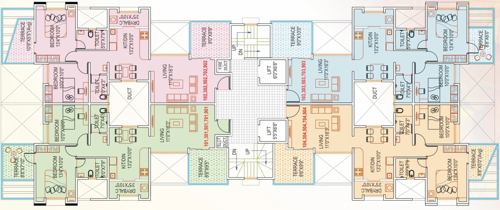 Floor Plan of Suvan Forett in Warje, Pune - Image 349236