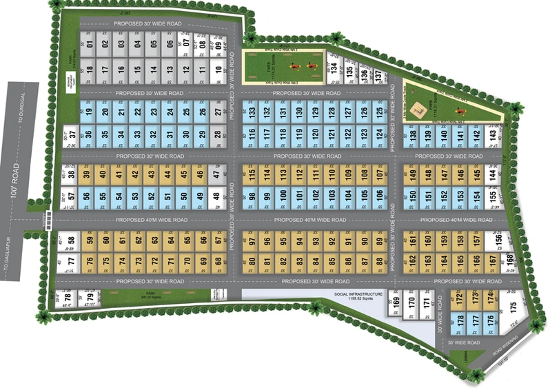 Master Plan of APR Vaarahi Praveens Hynora in Gagillapur, Hyderabad - Image 125910