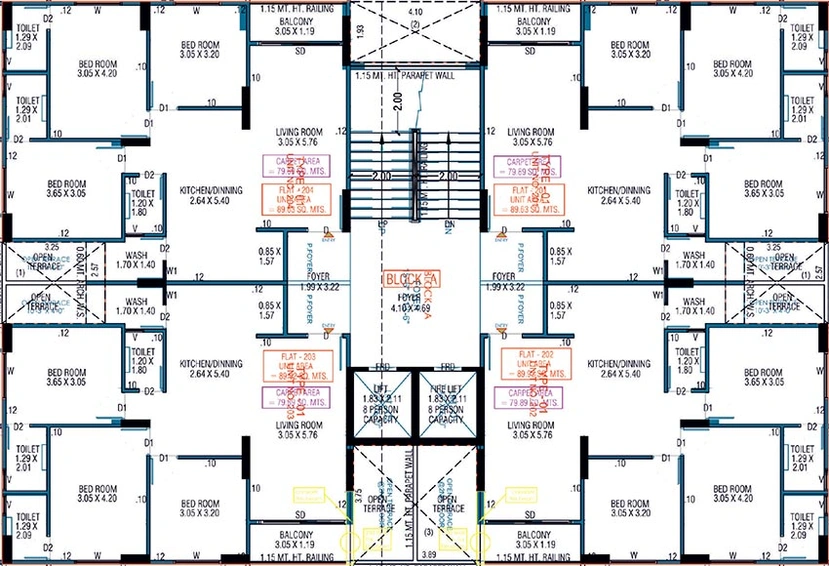 Floor Plan of Elenza Arista in South Bopal, Ahmedabad - Image 262781