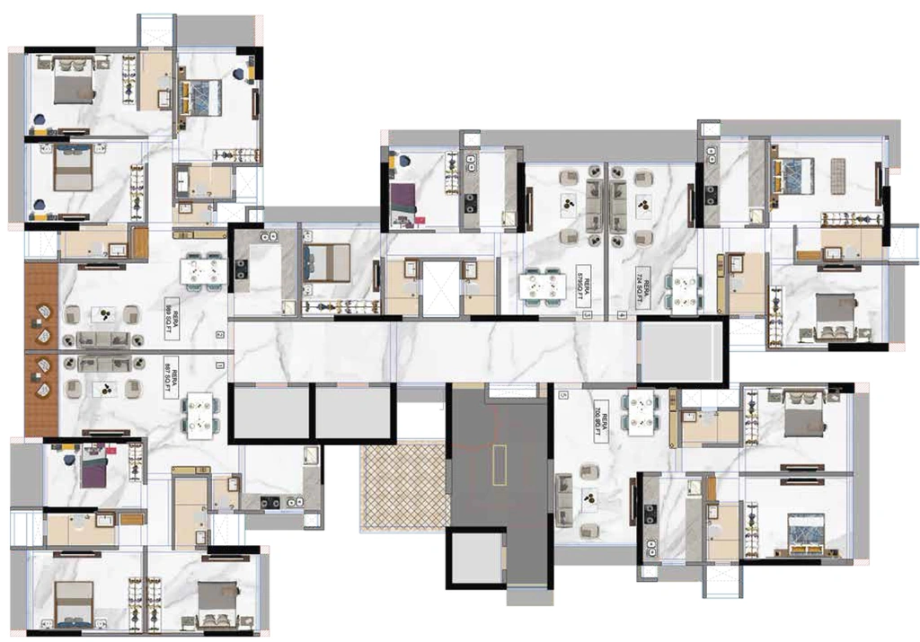 Floor Plan of Shivoham Avyukta Vedant in Borivali West, Mumbai - Image 336664