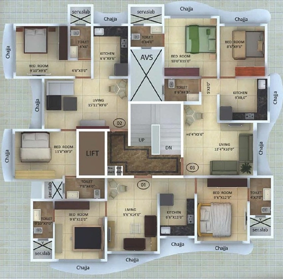 Floor Plan of Aayush Saraswati in Chembur East, Mumbai - Image 253729