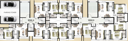 Floor Plan of Adityaraj Viva in Sion East, Mumbai - Image 33214
