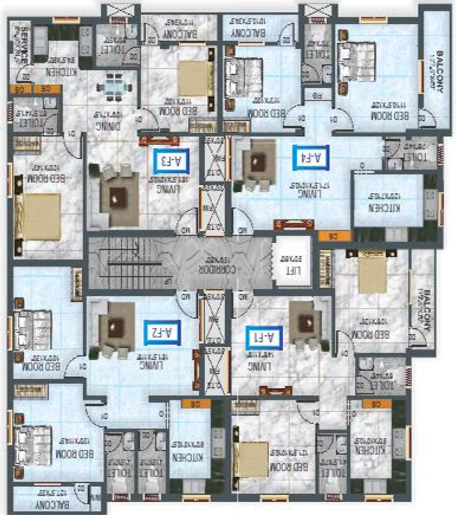 Floor Plan of Gynaeshwara Vasta And Srivag Symphony in Valasaravakkam, Chennai - Image 343183