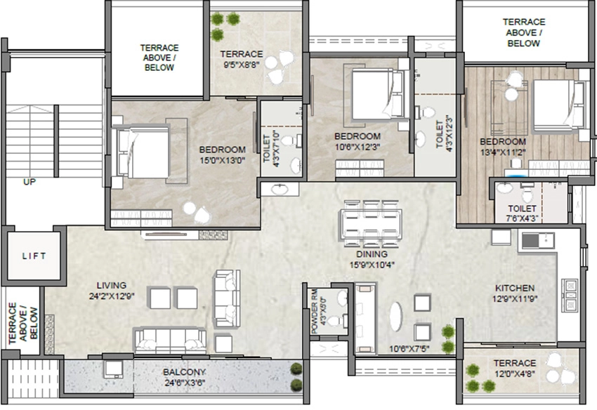 4 BHK Flat in Arun Anika Laxmi Niwas in Mukund Nagar, Pune - Image 886461