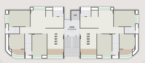 Floor Plan of JB Golden Sunrise in Thaltej, Ahmedabad - Image 127454