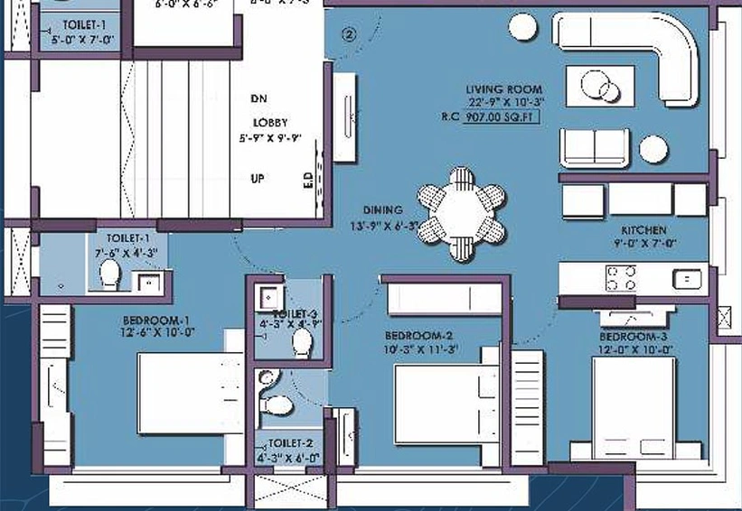 3 BHK Flat in Atharv Abrol in Vile Parle East, Mumbai - Image 847700