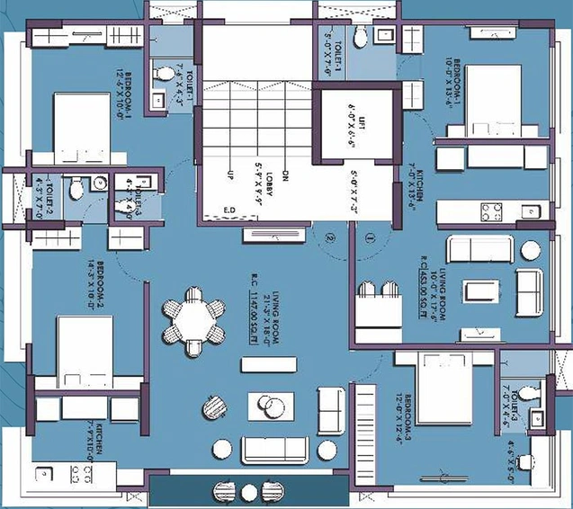 Floor Plan of Atharv Abrol in Vile Parle East, Mumbai - Image 256404