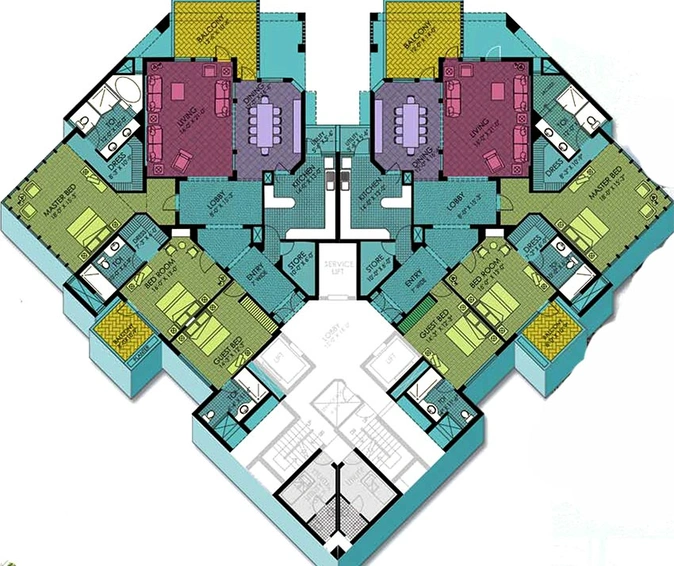Floor Plan of Silverglades The Ivy in Sector 28, Gurgaon - Image 237816