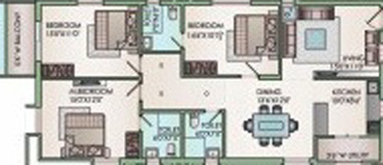 3 BHK Flat in Jains Ravi Gayathri Heights in Hitech City, Hyderabad - Image 793460