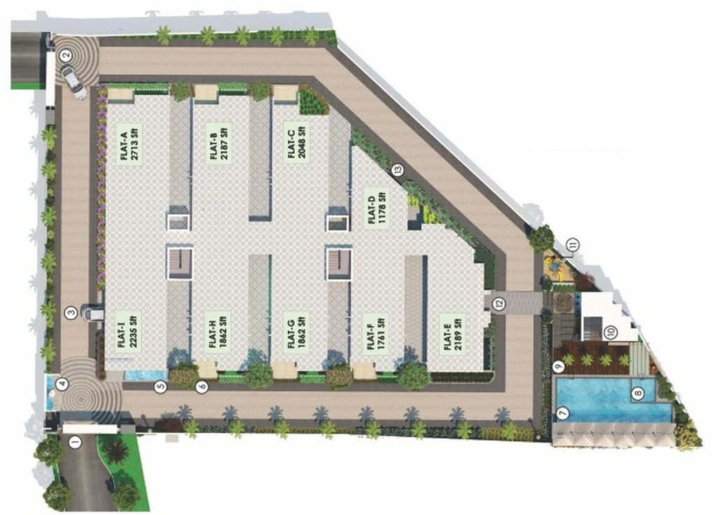 Master Plan of Jains Ravi Gayathri Heights in Hitech City, Hyderabad - Image 125917