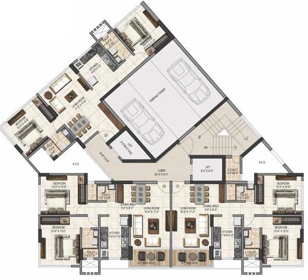 Floor Plan of Atharv Pride in Vile Parle East, Mumbai - Image 256488