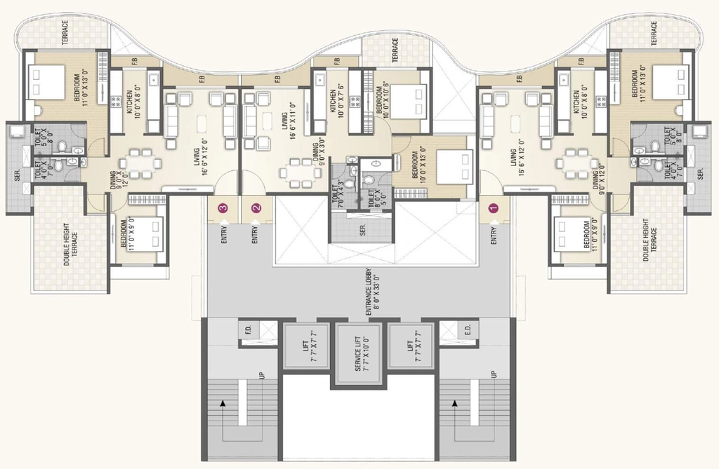 Floor Plan of B And M Atlantis in Ghansoli, Navi Mumbai - Image 122571