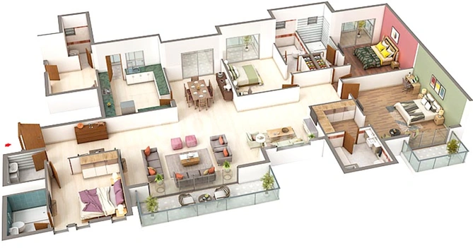 4 BHK Flat in Experion Windchants in Sector 112, Gurgaon - Image 837876