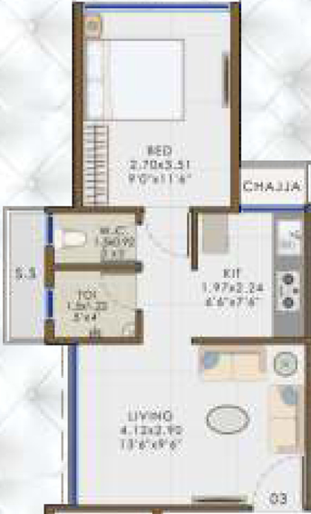 1 BHK Flat in Jeevan Nandai Apartment in Panvel, Navi Mumbai - Image 789175