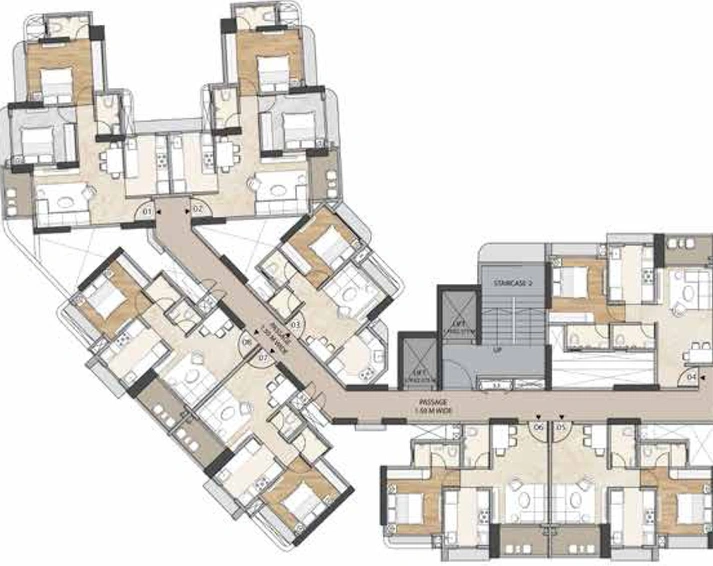 Floor Plan of Arista Skyline in Dombivli, Thane - Image 168555