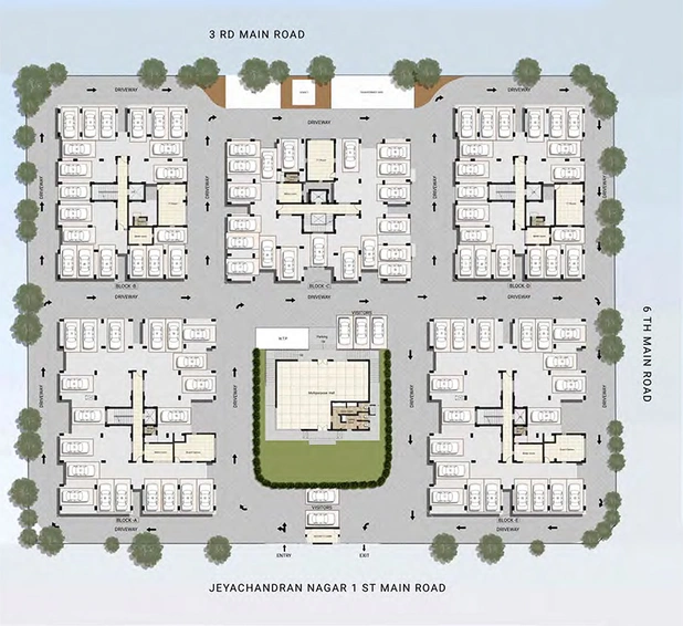 Master Plan of Krishna Celesta in Pallikaranai, Chennai - Image 282794