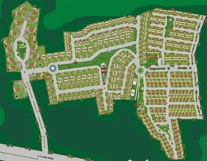 Master Plan of Satyam Sentossa Greenland in SP Ring Road West, Ahmedabad - Image 267000